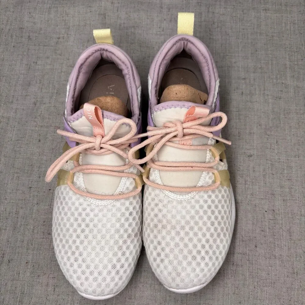 Vionic Adore Sneakers White Purple Mesh Pull On Slip On Shoes Women's Size‎ 7